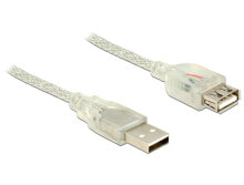 Cables & Interconnects DeLOCK 83883 USB cable 2 m USB 2.0 USB A Transparent