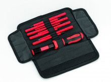 Screwdriver Bits And Holders  114806. Length: 10 cm. Handle colour: Black/Red, Case colour: Black