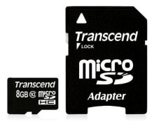 Memory Cards Transcend microSDXC/SDHC Class 10 8GB with Adapter