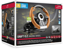 Steering wheels, Joysticks And Gamepads SPEEDLINK DRIFT O.Z. Black, Grey, Orange USB Steering wheel + Pedals Analogue / Digital PC