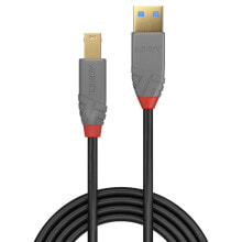 Cables or Connectors for Audio and Video Equipment Lindy 36741 USB cable 1 m USB 3.2 Gen 1 (3.1 Gen 1) USB A USB B Black