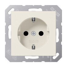 Sockets, switches and frames JUNG A 1520 KI, Type F, Ivory, Duroplast, 250 V, 16 A, 55 mm