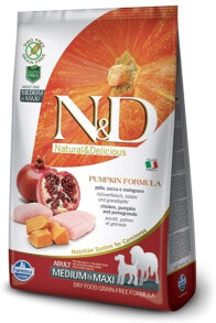 Dog Dry Food Farmina N&D Grain Free Adult Medium/Maxi Pumpkin, Chicken & Pomegranate for Adults Dogs Medium and Large Breeds Kilograms: 12.0 kg