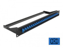 Accessories for telecommunications cabinets and racks DeLOCK 43380, Fiber, SC, Black, Blue, Rack mounting, 1U, 482.6 mm