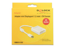 Cables & Interconnects DeLOCK 62604 video cable adapter 0.2 m Mini DisplayPort 1.2 DVI-I 24+5 White