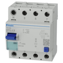 Automation for electric generators Doepke DFS 4 063-4/0,30-A S, Residual-current device, A-type, IP20