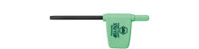 Hex and spline keys Wiha 27615, L-torx key, Black, Green, Chromium-vanadium steel, 2 mm, 67 mm, 15 mm
