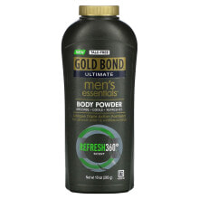 Deodorants for Men Gold Bond, Ultimate, Men's Essentials Body Powder, Refresh 360 Scent, 10 oz (283 g)