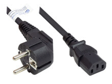 Wires, cables Alcasa P0130-S050, 5 m, Male/Female, CEE7/7, IEC C13, H05VV-F, Black