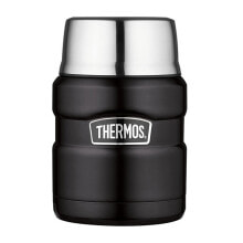 Thermoses and Thermomugs Термос Style Food со столовой ложкой и чашкой - черный матовый 470 мл