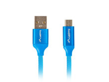 Charging Cables CA-USBM-20CU-0018-BL, 1.8 m, Micro-USB A, USB A, 2.0, 480 Mbit/s, Blue
