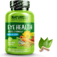 Lutein NATURELO Eye Health Areds 2 Formula with Lutein -- 60 Vegetarian Capsules