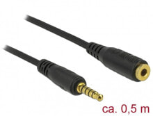 Cables & Interconnects DeLOCK 85700 audio cable 0.5 m 3.5mm Black