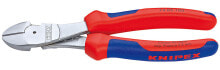 Pliers and side cutters Knipex 74 05 180, Diagonal-cutting pliers, Chromium-vanadium steel, Plastic, Blue/Red, 18 cm, 270 g