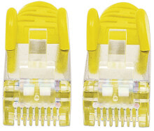Cables or Connectors for Audio and Video Equipment Intellinet Network Patch Cable, Cat6A, 2m, Yellow, Copper, S/FTP, LSOH / LSZH, PVC, RJ45, Gold Plated Contacts, Snagless, Booted, Polybag