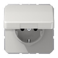 Sockets, switches and frames JUNG CD 1520 BFKL LG, CEE 7/3, Grey, Thermoplastic, IP44, 250 V, 16 A