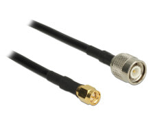 Cables & Interconnects DeLOCK 89498 coaxial cable CFD200 10 m TNC SMA Black