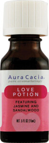 Essential Oils Aura Cacia Pure Aromatherapy Oil Love Potion Jasmine & Sandalwood -- 0.5 fl oz