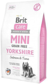 Dog Dry Food Brit Care Mini Grain Free Yorkshire 2 kg Adult Salmon, Tuna