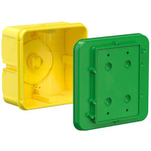 Accessories for sockets and switches Kaiser 1295-02. Product colour: Green, Yellow. Width: 128 mm, Depth: 80 mm, Height: 128 mm