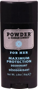 Deodorants Herban Cowboy Maximum Protection Deodorant for Her Powder Scent -- 2.8 oz