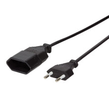 Cables & Interconnects LogiLink 1m, 2xCEE 7/16 Black CEE7/16