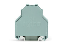 Accessories for cable channels Wago 249-197. Type: Terminal block cover, Product colour: Grey. Width: 14 mm, Depth: 60 mm, Height: 60 mm