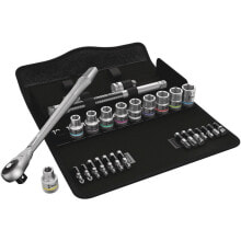 Tool kits and accessories Wera 8100 SC 7, Socket wrench set, Black,Chrome, CE, Ratchet handle, 1 pc(s), 1/2"