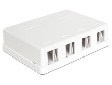 Sockets, switches and frames DeLOCK 86208. Product colour: White. Width: 84 mm, Depth: 114 mm, Height: 29.5 mm