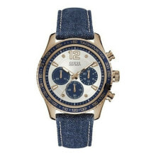 Mens Analog Leather Watches мужские часы Guess W0970G3 (ø 44 mm)