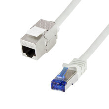 Cables & Interconnects Consolidation point patch cable, Cat.6A, S/FTP, grey, 7.5 m