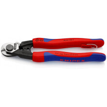 Cable and bolt cutters Knipex 95 62 190 T, Hand wire/cable cutter, Blue/Red, Plastic,Steel, Black,Blue,Red, CE, 19 cm