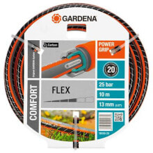 Irrigation Hoses And Kits Gardena 18030 garden hose 10 m Above ground Fabric Black, Orange