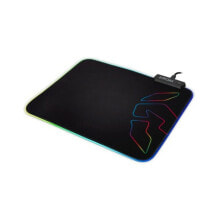 Mouse pads Игровой коврик со светодиодной подсветкой Krom Knout RGB (32 x 27 x 0,3 cm) Чёрный