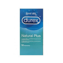 Condoms DUREX Natural Plus Condoms 12 Units