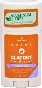 Deodorants Zion Health Adama Minerals ClayDry Deodorant Lavender -- 2.5 oz