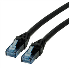 Wires, cables ROLINE 21152755 networking cable Black 5 m Cat6a U/UTP (UTP)
