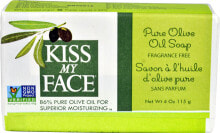 Soap Kiss My Face Pure Olive Oil Bar Soap Fragrance Free -- 4 oz