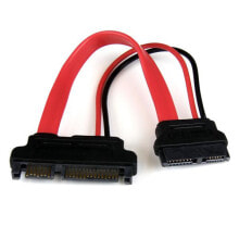 Cables & Interconnects StarTech.com 6in Slimline SATA to SATA Adapter with Power - F/M
