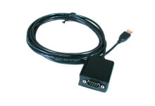 Network Cards and Adapters EXSYS USB 1.1 - 1S Serial RS-232 port, USB A, 9 pin D-SUB, Male/Male, 1.8 m, Black