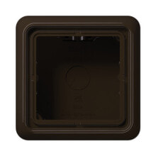 Sockets, switches and frames JUNG CD581ABR. Product colour: Brown, Housing material: Duroplast. Width: 85 mm, Depth: 85 mm, Height: 47 mm