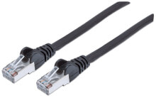 Cables or Connectors for Audio and Video Equipment Intellinet Network Patch Cable, Cat6A, 7.5m, Black, Copper, S/FTP, LSOH / LSZH, PVC, RJ45, Gold Plated Contacts, Snagless, Booted, Polybag