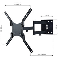 Stands and Brackets Techly 23-55 Universal LCD TV Wall Mount Bracket Black" ICA-PLB 136M