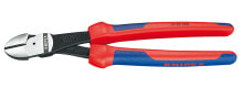 Pliers and side cutters Knipex 74 22 250, Diagonal-cutting pliers, Chromium-vanadium steel, Plastic, Blue,Red, 25 cm, 437 g