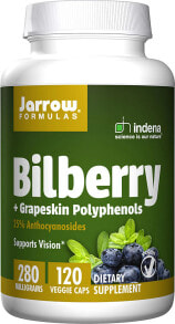 Eyes And Vision Jarrow Formulas Bilberry Plus Grapeskin Polyphenols -- 280 mg - 120 Veggie Caps