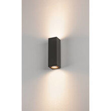 Facade Outdoor Wall Light, Qpar51, IP44, Square, Up/Down, Anthracite, Max. 70W