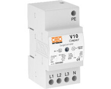 Accessories for sockets and switches Obo Bettermann V10 COMPACT 255, 230 V, 50 - 60 Hz, 60000 A, 1100 V, White, 0.000025 ms