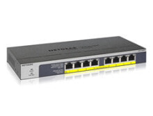 Routers and Switches Netgear GS108PP Unmanaged Gigabit Ethernet (10/100/1000) Power over Ethernet (PoE) Black