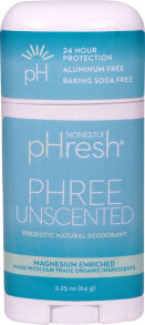 Deodorants Honestly pHresh Prebiotic Natural Deodorant Unscented -- 2.25 oz