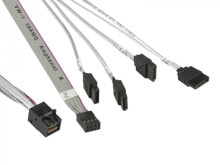 Wires, cables Supermicro MiniSAS HD / 4 SATA 0.7 m SATA cable White